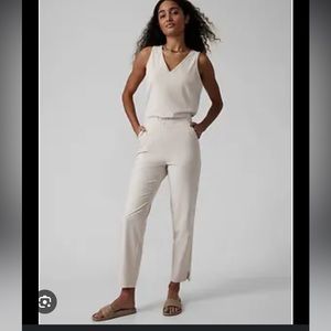Athleta Ivory Sleeveless Jumpsuit